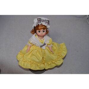 Vintage Madame Alexander 8" Doll Amy 411 Yellow Dress Stand Red Hair